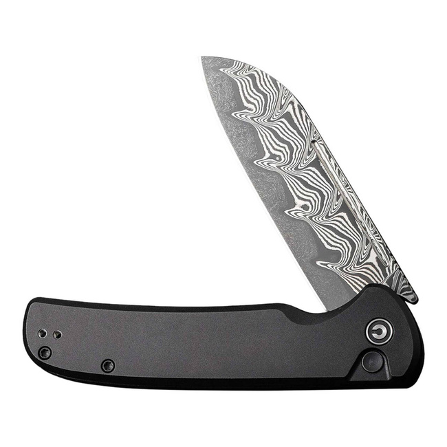 DAMASCUS KÉS CHEVALIER II ALUMINUM FEKETE - CIVIVI