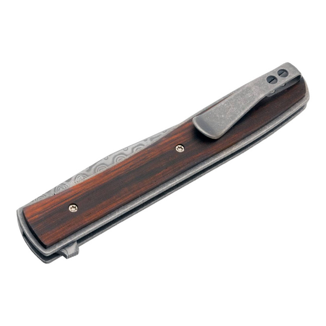 DAMASCUS KNIFE URBAN TRAPPER COCOBOLO - BOKER PLUS