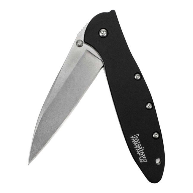 KNIFE WITH ASSISTED OPENER LEEK BLACK STONEWASH - KERSHAW