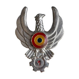 ROMÁN LÉGIERŐ JELVÉNY - KATONAI PILÓTA - I OSZTÁLY - ROMÁN KATONAI FELESLEG - EZÜST - JÓ ÁLLAPOTÚ