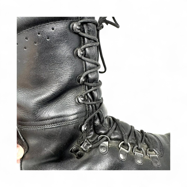 Combat Boots With Lining – Replaced Sole – Austrian Army Military Surplus – Black – Used