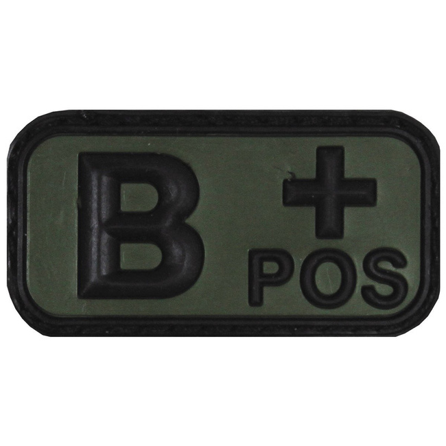 3D VELCRO PATCH - 5 x 2.5 CM - MFH® - FEKETE/OD ZÖLD - VÉRCSOPORT "B POS"