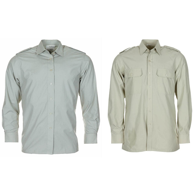 HOSSZÚ UJJÚ ING - SZÜRKE - KATONAI FELESLEG HOLLAND HADSEREG - HASZNÁLT