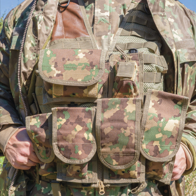 TAKTIKAI MELLÉNY MODULÁRIS ZSEBEKKEL - MOLLE - KATONAI TÖBBLET ROMÁN HADSEREG - TEREPSZÍNŰ M2017 - MINT ÚJ