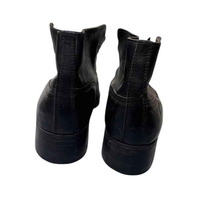Bőr fűzős bakancs - Román Hadsereg katonai felesleg - Fekete - Jó állapotban