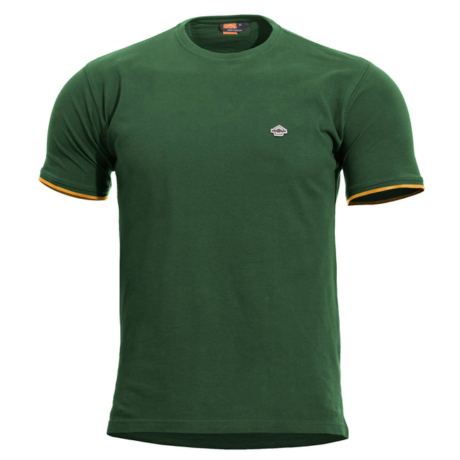 T-SHIRT - "LEVANTES CREWNECK STRIPES" - PENTAGON® - SPRING BOK GREEN
