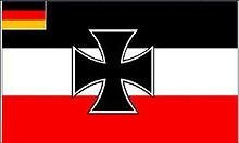 ZÁSZLÓ (91 x 152) cm GERMAN EMPIRE W/ IRON CROSS