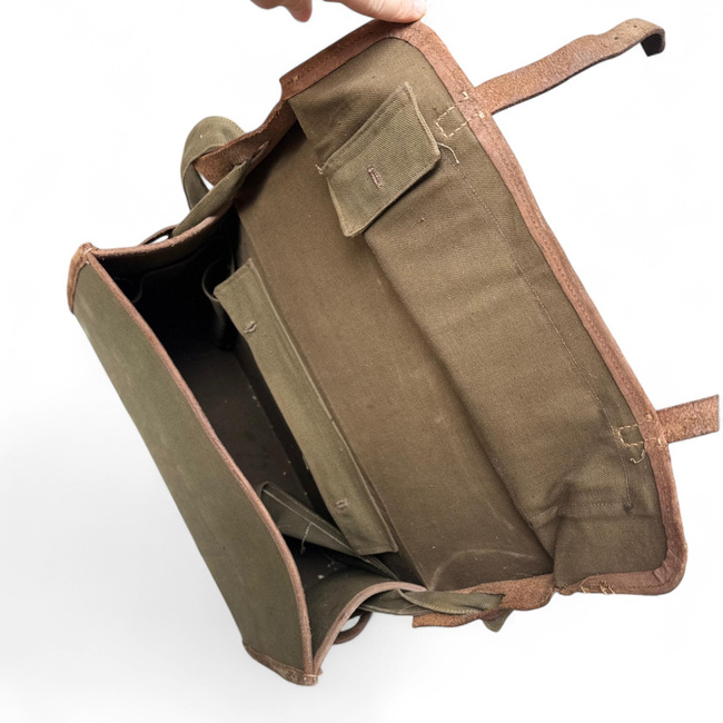 Patriotic Guards Medical Bag - Red Cross - Communist Era R.S.R. - Romanian Army Military Surplus - OD Green - In Good Condition