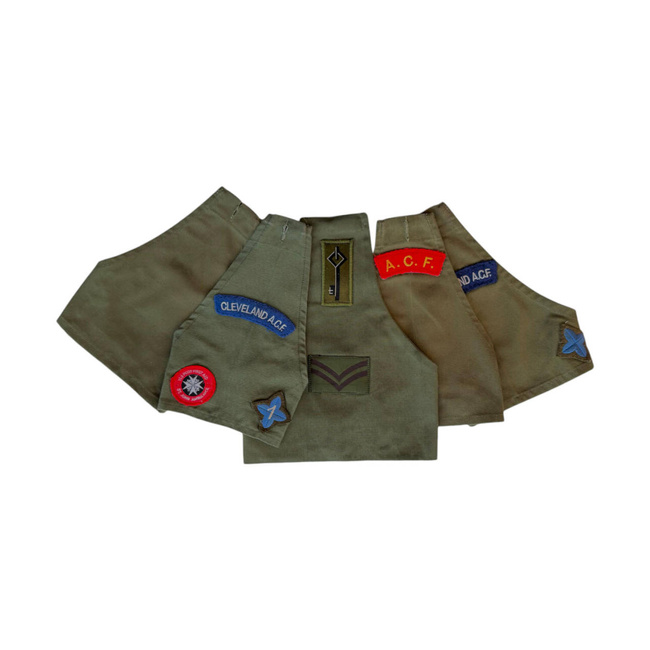 BANDA BRAT ACF - A HADSEREG KADÉTJAI -  BRIT HADSEREGI FELESLEG - ZÖLD OD - JÓ ÁLLAPOTBAN