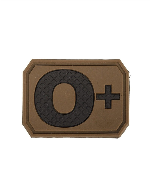 3D BLOOD TYPE PATCH - Mil-Tec - DARK COYOTE - O POS