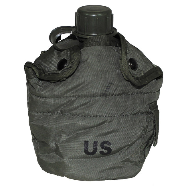 NL plastic bottle, US cover, od green, used