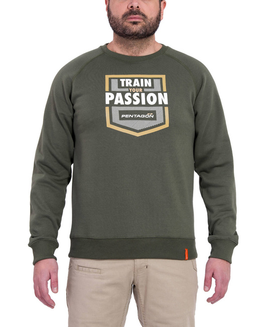 SWEATER - HAWK "TRAIN YOUR PASSION" - Pentagon® - CAMO GREEN