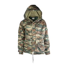 TEREP KABÁT BÉLÉSSEL - US TYPE M65 - GÖRÖG HADSEREG KATONAI FELESLEG - GÖRÖG TEREPSZÍNŰ - HASZNÁLT