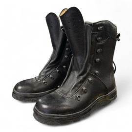 Bőr bélésű harci csizma - német hadsereg feleslege - fekete - használt 