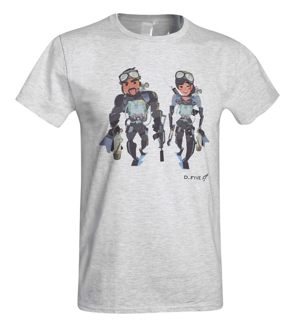 PRINTED T-SHIRT - NAVY SEAL TEAM COUPLE - D.FIVE - GREY