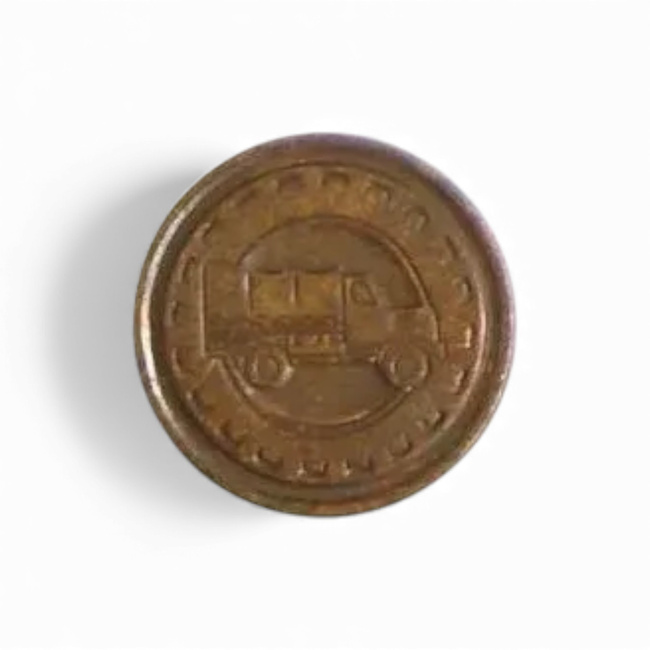 Fegyvernemi jelvény - Közúti szállítás - Magyar Hadsereg katonai felesleg - Bronzszínű - Újszerű