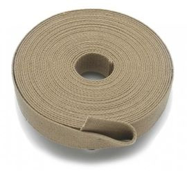 KHAKI COTTON ROLL WEBBING (30 X 1.8MM) - 1 METER