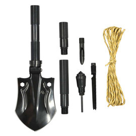 DELUXE MULTIFUNCTIONAL SHOVEL WITH COVER - BLACK