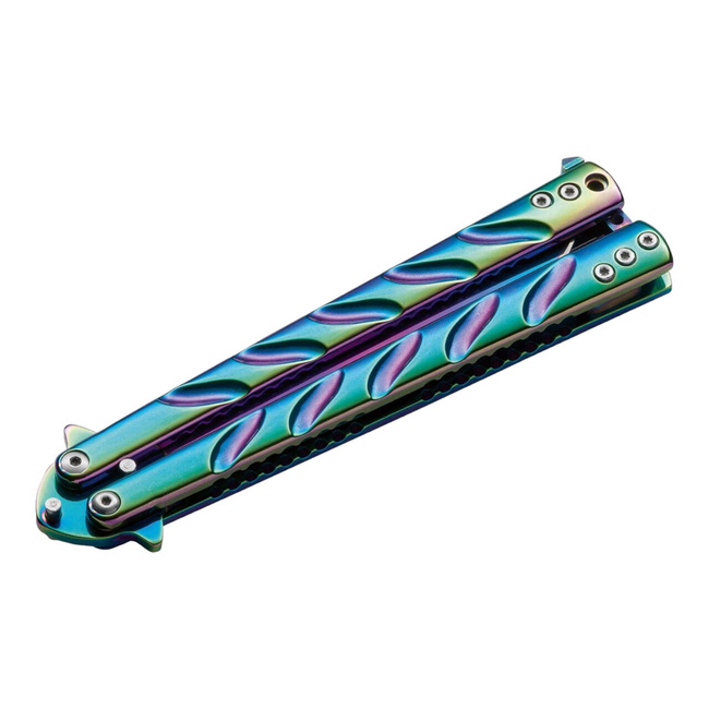 BUTTERFLY KNIFE BALISONG RAINBOW - MAGNUM BY BOKER