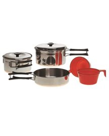 COOK SET STAINLESS STEEL 2 PERSON