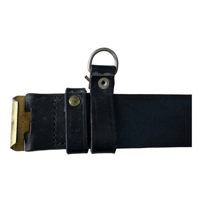 FEKETE BŐR ÖV ARANY CSATTAL - KATONAI FELESLEG ROMÁN HADSEREG - JÓ ÁLLAPOTBAN