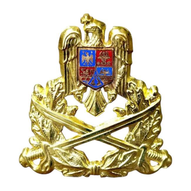 JELVÉNY SISAK, KAKUKK - 90S INFANTÁRIÁ - KATONAI FELESLEG RÓMAI HADSEREG - ARANY - JÓ ÁLLAPOTÚ