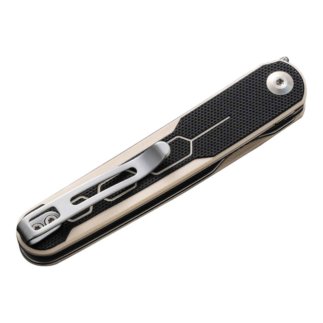 EDC KÉS KWAIQ MILLED G10 IVORY & FEKETE DAMASCUS - CIVIVI