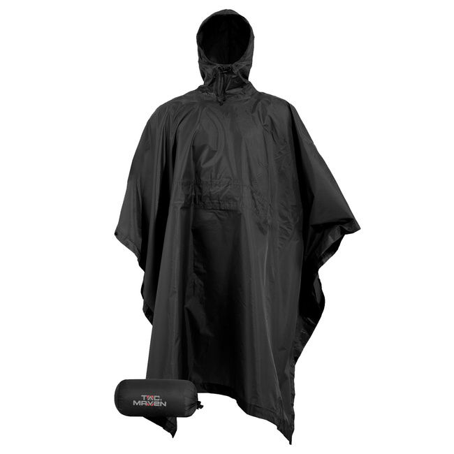 PONCHO "THUNDER" - PENTAGON® - 200 x 145 cm - Fekete