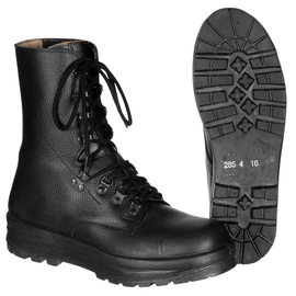 COMBAT BOOTS - M 95 - SWISS ARMY MILITARY SURPLUS - BLACK - LIKE NEW