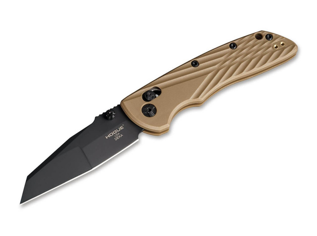 POCKET KNIFE DEKA  3.25" WC FLAT DARK EARTH - HOGUE