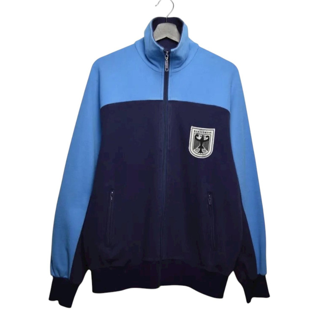 Vintage Track Jacket - 1980s - German Army Bundeswehr Surplus - Blue/Black - Used