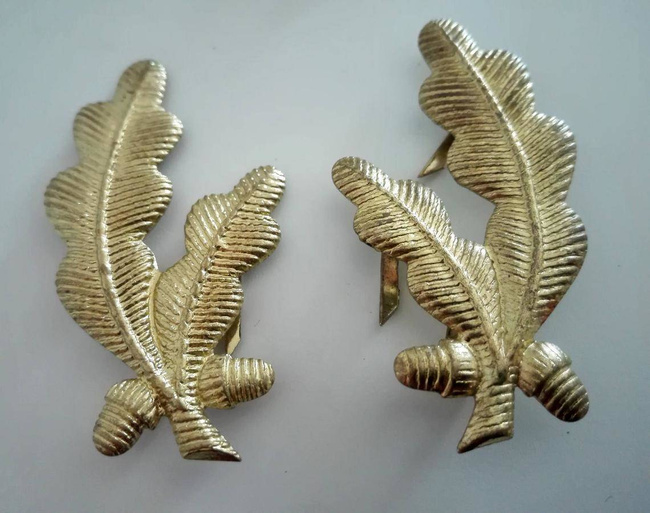PAIR OF PETLITE - OFFICER RSR - ROMANIAN ARMY MILITARY SURPLUS - GOLD - IN GOOD CONDITION