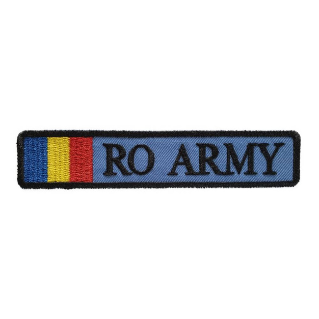 ECUSON RO ARMY CU DRAPEL AVIATIA MILITARA 12.5x2.5cm