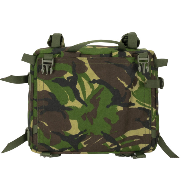 BIG MILITARY COMBAT BACKPACK WITH POCKET, DETACHABLE OUTER POUCH - MOTEXCO - 90L - MILITARY SURPLUS ROMANIAN ARMY - CAMOUFLAGE MOSAIC FOREST DPM - IN GOOD CONDITION