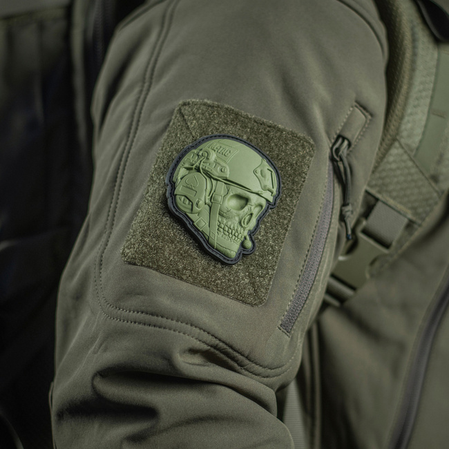 OPERATOR SKULL JELVÉNY - 3D PVC - OLIVE - M-TAC