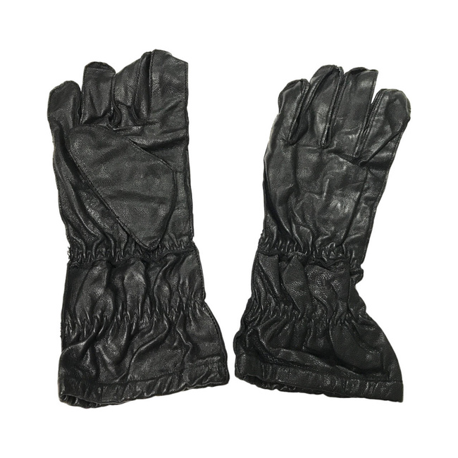 FEKETE BŐR EJTŐERNYŐS KESZTYŰ - KATONAI FELESLEG A NÉMET HADSEREGTŐL (REPRO) - HASZNÁLT