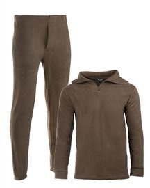 THERMOFLEECE UNDERWEAR SET WITH ZIPPER - Mil-Tec - OD (Olive Drab)