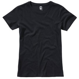 LADIES COTTON T-SHIRT - BLACK - BRANDIT