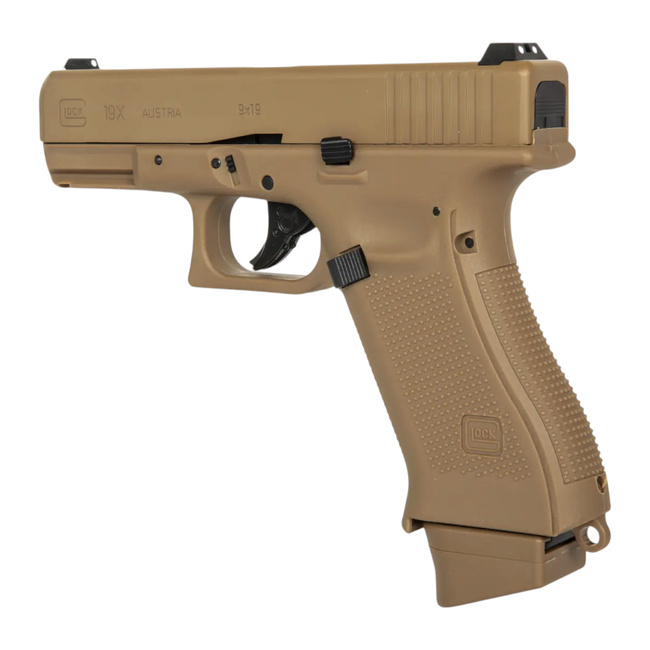 REPLIKA PISZTOLY - GBB GLOCK 19X CO2 - COYOTE BARNA