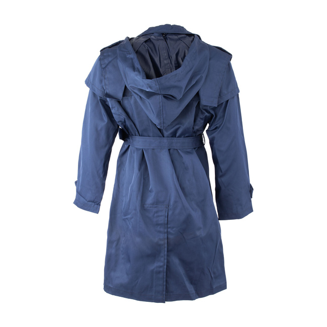 WATERPROOF TRENCH COAT - ROMANIAN ARMY MILITARY SURPLUS - LIKE NEW - NAVY BLUE