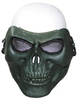 Face Mask, "skull", OD green, deco