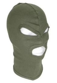 Maszk - BALACLAVA 3-HOLE THIN COTTON OLIV