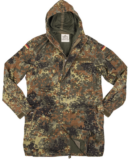 NÉMET PARKA FLECTAR - BÉLÉS NÉLKÜL - KATONAI FÖLÖSLEG - HASZNÁLT