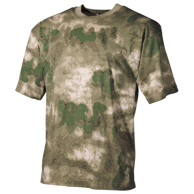 SHORT SLEEVE T-SHIRT - AMERICAN ARMY STYLE - MFH® - HDT-CAMO FOLIAGE GREEN