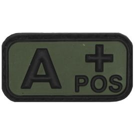 3D VELCRO PATCH - 5 x 2.5 CM - MFH® - FEKETE/OD ZÖLD - VÉRCSOPORT "A POS"