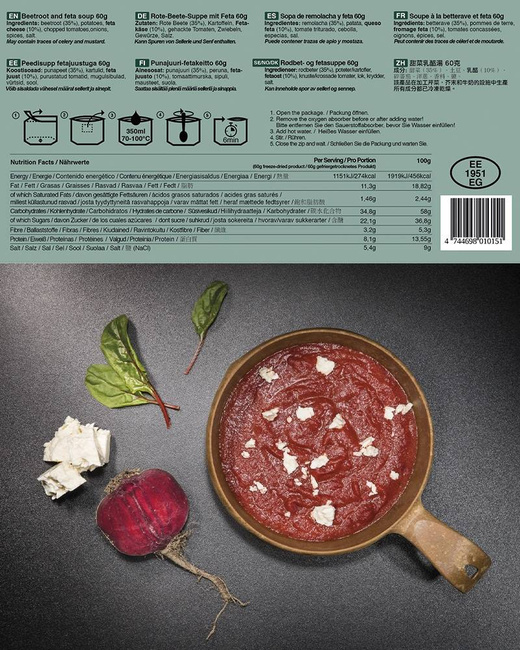 TAKTIKAI FOODPACK® LEVES VÖRÖS CÉKLÁVAL ÉS FETA SAJTTAL