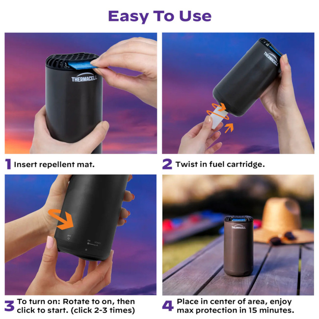 HORDOZHATÓ SZÚNYOGIRTÓ KÉSZÜLÉK - MRPSB HALO MINI PATIO SHIELD - CANYON -THERMACELL