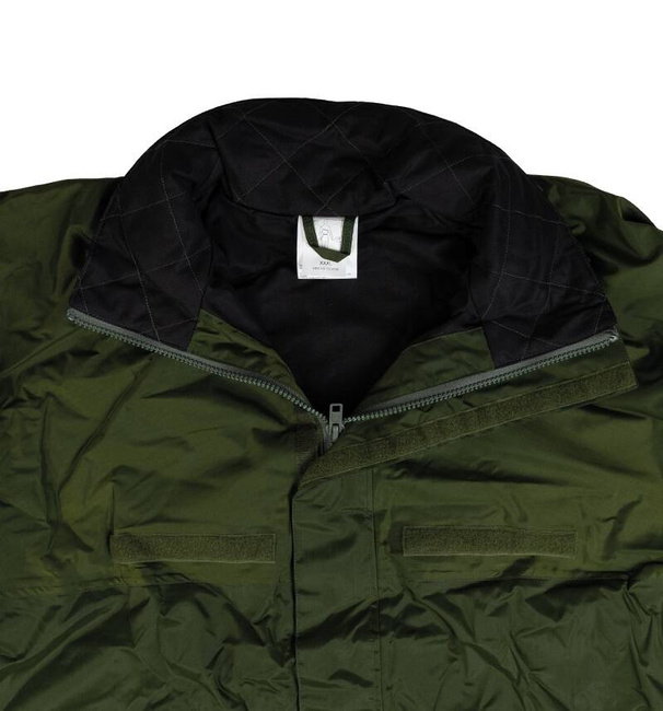 BELGIUM NEDVES IDŐJÁRÁS KABÁT - BÉLELT - OLAJZÖLD - MINT ÚJ