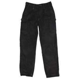 GB COMBAT PANTS - BLACK DYED - MILITARY SURPLUS - USED