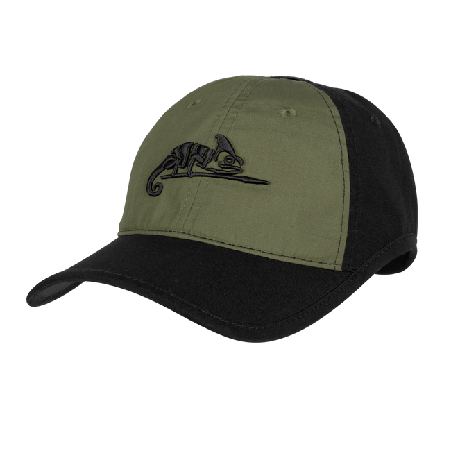 Logo baseball cap, hat - PolyCotton Ripstop - Black / Olive green